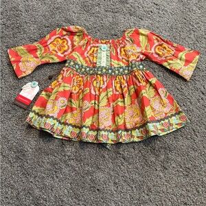 Matilda Jane Serendipity Tomato Peasant Top size 2 NWT